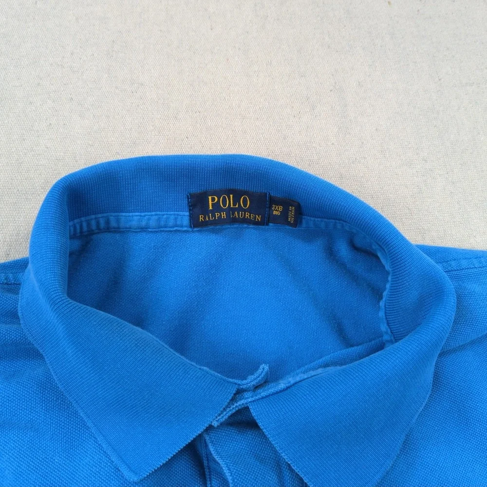 Polo Ralph Lauren Shirt Mens 3XLB Blue Polo Golf Casual Office Preppy